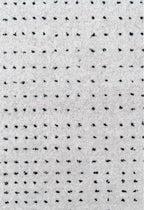 Clean White Graduated Polka Dot Hand Tufted Wool Rug