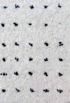 Clean White Graduated Polka Dot Hand Tufted Wool Rug