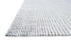 Clean White Graduated Polka Dot Hand Tufted Wool Rug