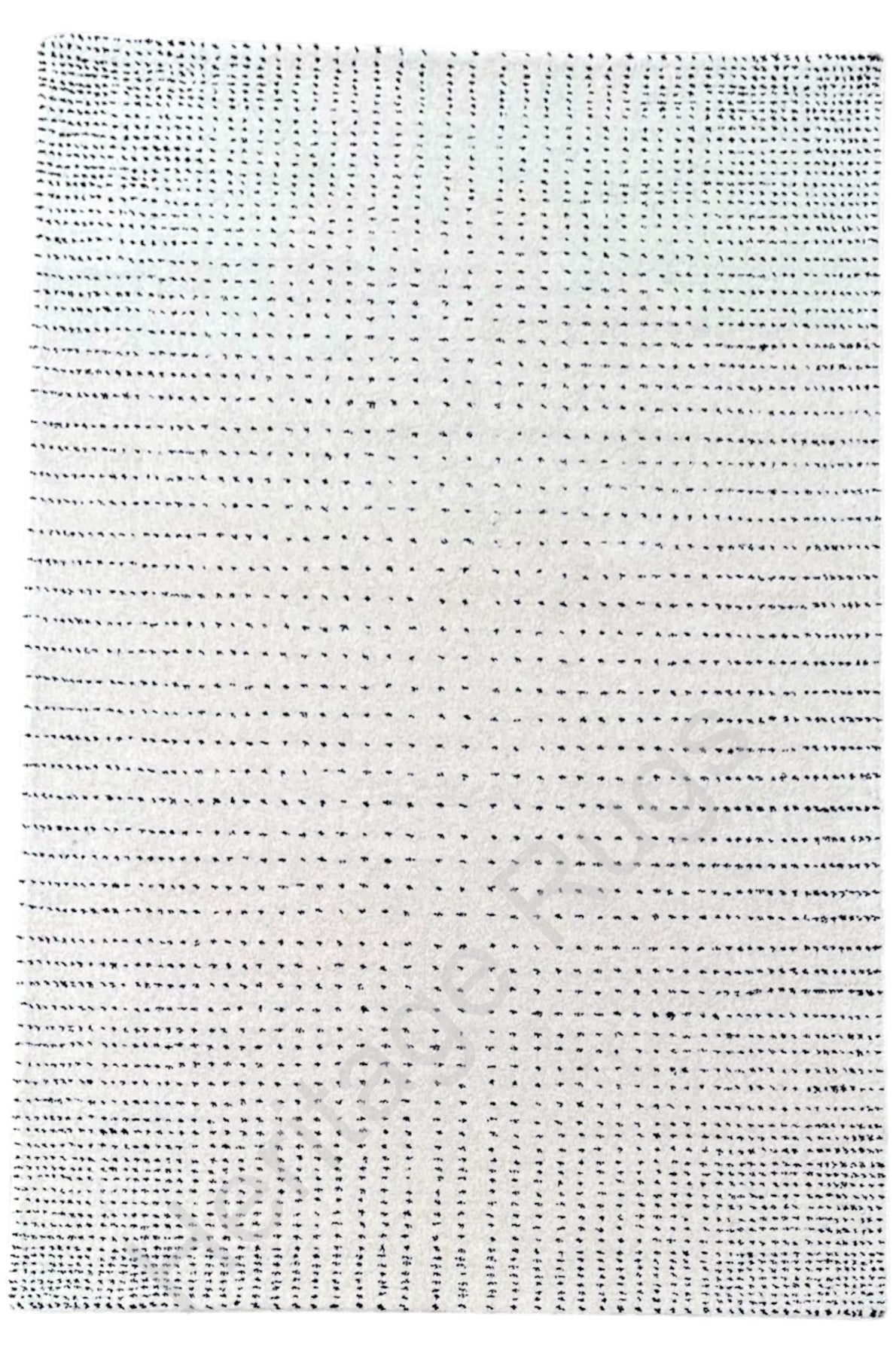 Clean White Graduated Polka Dot Hand Tufted Wool Rug