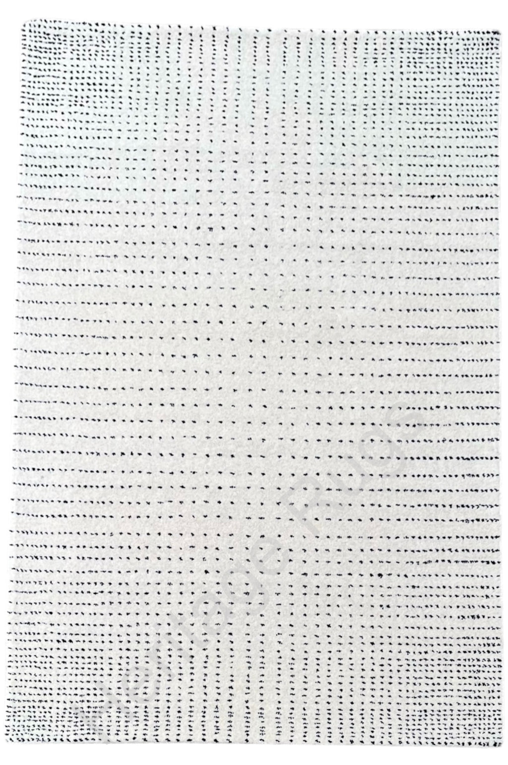 Clean White Graduated Polka Dot Hand Tufted Wool Rug