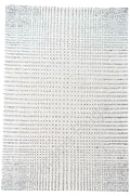 Clean White Graduated Polka Dot Hand Tufted Wool Rug