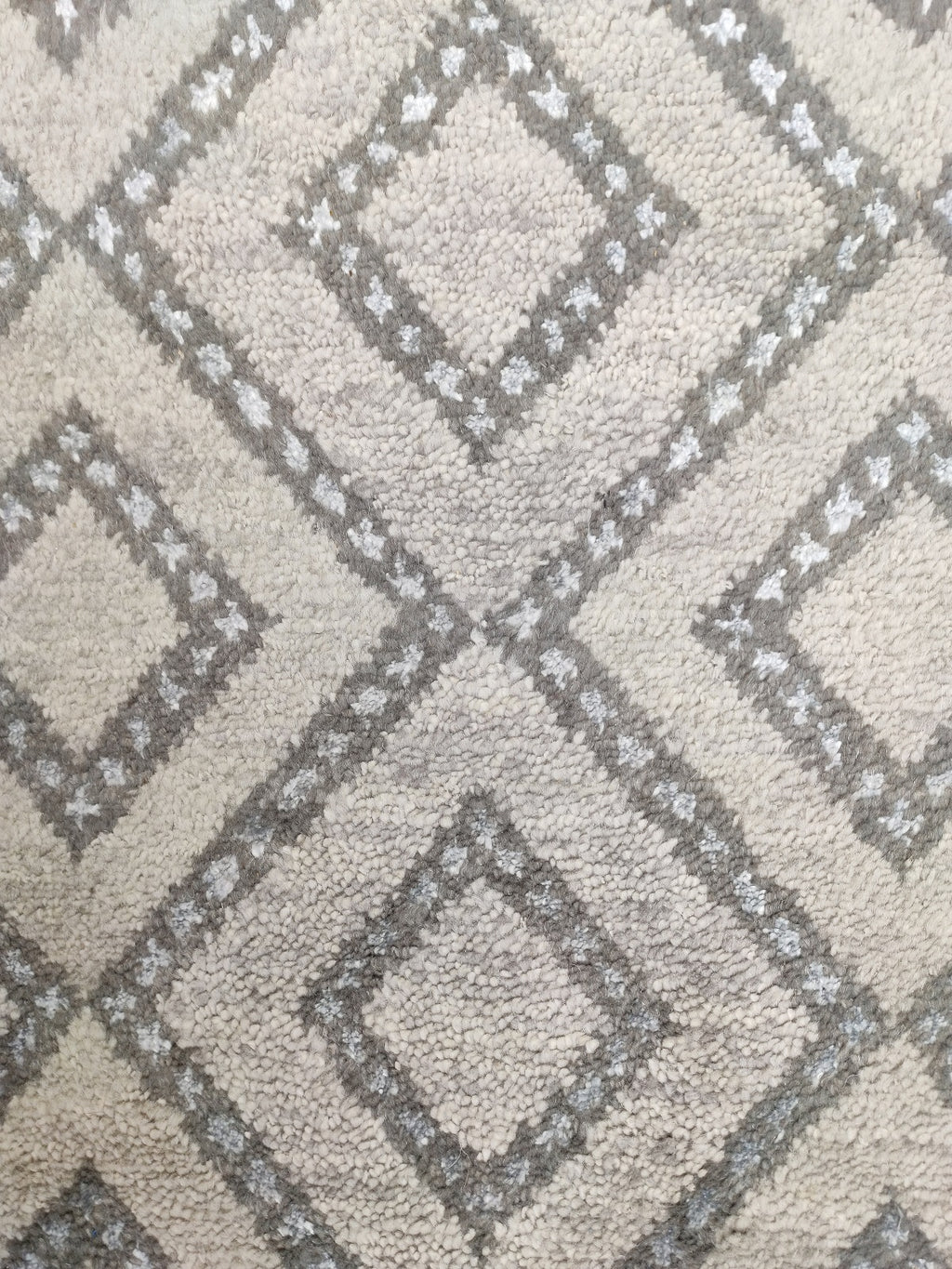 Davey Moroccan Style Hand Knotted Wool Rug Ivory