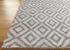 Davey Moroccan Style Hand Knotted Wool Rug Ivory