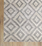 Davey Moroccan Style Hand Knotted Wool Rug Ivory