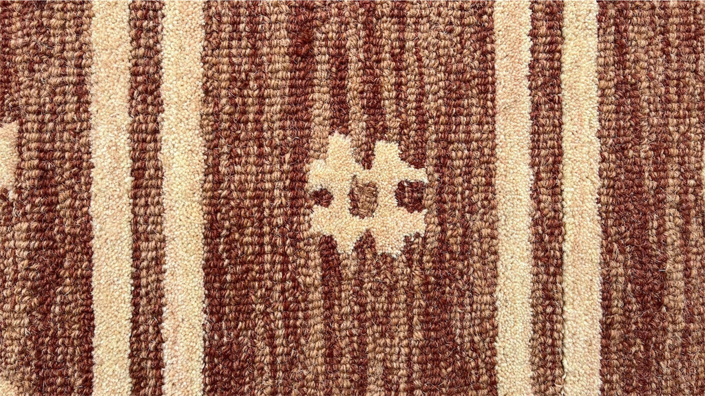 Brown Tribal Southwest Rug | Geometric Striped Wool Rug