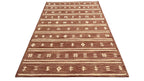 Brown Tribal Southwest Rug | Geometric Striped Wool Rug