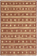 Brown Tribal Southwest Rug | Geometric Striped Wool Rug