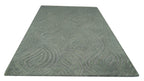 Faux Bois Hand Tufted Wool Viscose Rug Sage Green