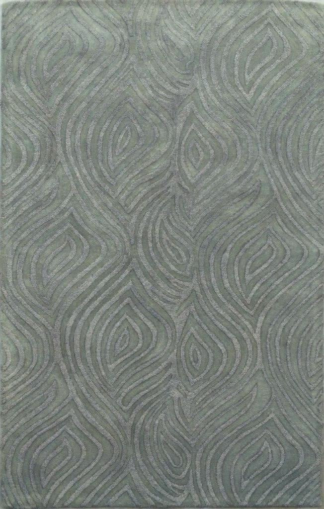 Faux Bois Hand Tufted Wool Viscose Rug Sage Green