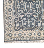 Freja Hand Knotted Wool Rug Grey Blue