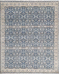 Freja Hand Knotted Wool Rug Grey Blue