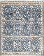 Freja Hand Knotted Wool Rug Grey Blue