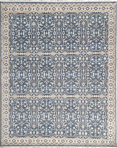 Freja Hand Knotted Wool Rug Grey Blue