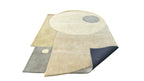 Geo Irregular Abstract Hand Tufted Wool Rug Beige