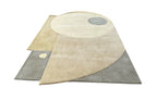 Geo Irregular Abstract Hand Tufted Wool Rug Beige