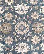 Harlequin Traditional Hand Knotted Wool Rug Grey