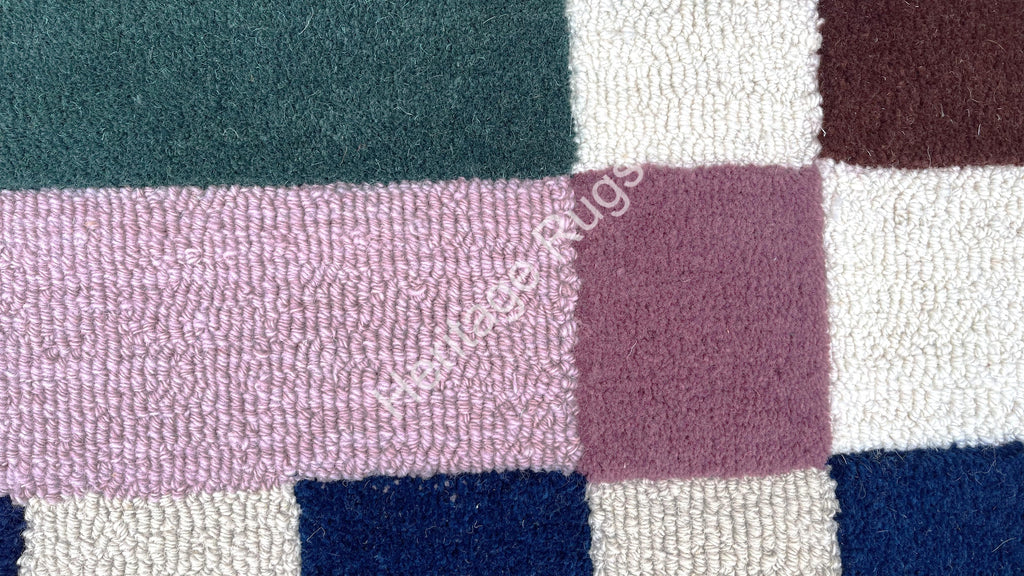 Haxton Plaid Hand Tufted Wool Rug Multicolor