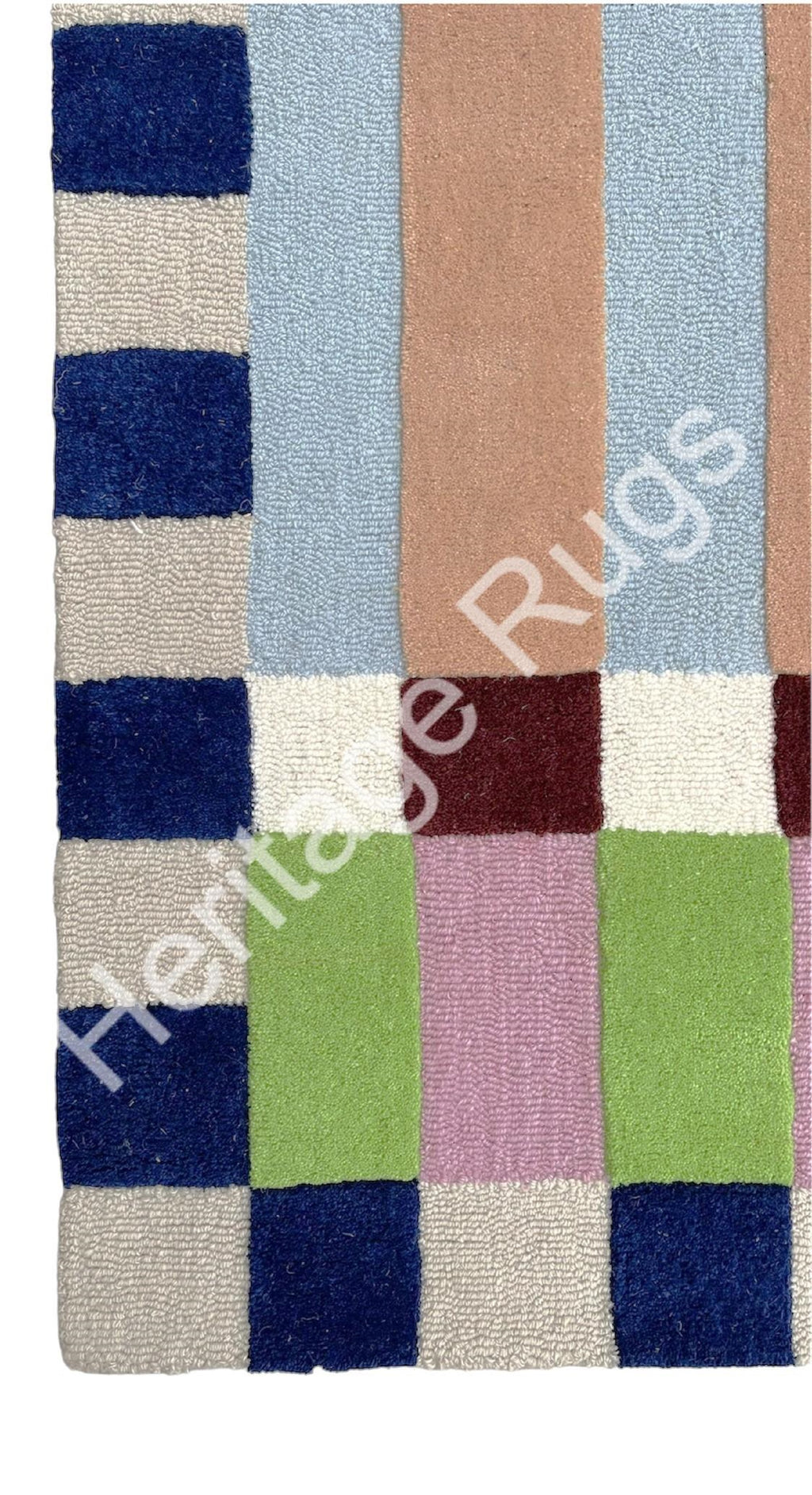 Haxton Plaid Hand Tufted Wool Rug Multicolor