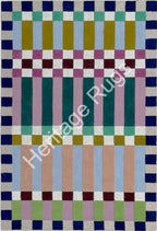 Haxton Plaid Hand Tufted Wool Rug Multicolor