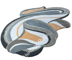 Horn Irregular Muted Grey Hand Tufted Wool Rug