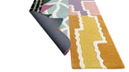 Mosaic Sunburst Irregular Abstract Rug | Sage Green, Mustard & Multicolor Geometric Area Rug