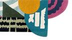Mosaic Sunburst Irregular Abstract Rug | Sage Green, Mustard & Multicolor Geometric Area Rug