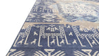 Southwestern Pictorial Hand-Knotted Wool Rug | Indigo Blue, Slate & Beige