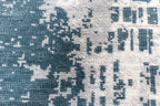 Caspian Blue & Ivory Hand-Knotted Wool Rug | Modern Abstract Area Rug