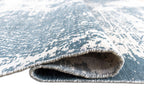 Caspian Blue & Ivory Hand-Knotted Wool Rug | Modern Abstract Area Rug
