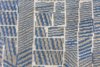 Striata Blue & Ivory Hand-Knotted Wool Rug | Modern Linear Geometric Area Rug