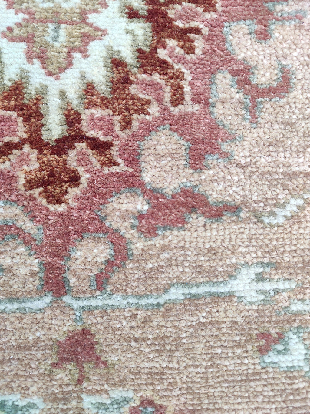 Jaipur Turkish Knot Hand Knotted Wool Rug Pink