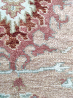 Jaipur Turkish Knot Hand Knotted Wool Rug Pink