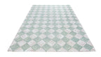 Leo Checkered Hand Tufted Wool Rug Light Green