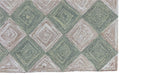 Leo Checkered Hand Tufted Wool Rug Light Green