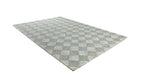 Leo Checkered Hand Tufted Wool Rug Light Green