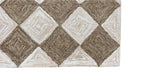 Leo Checkered Hand Tufted Wool Rug Mocha Brown