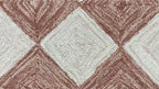 Leo Checkered Hand Tufted Wool Rug Terracotta