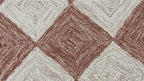Leo Checkered Hand Tufted Wool Rug Terracotta