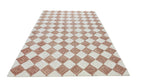 Leo Checkered Hand Tufted Wool Rug Terracotta