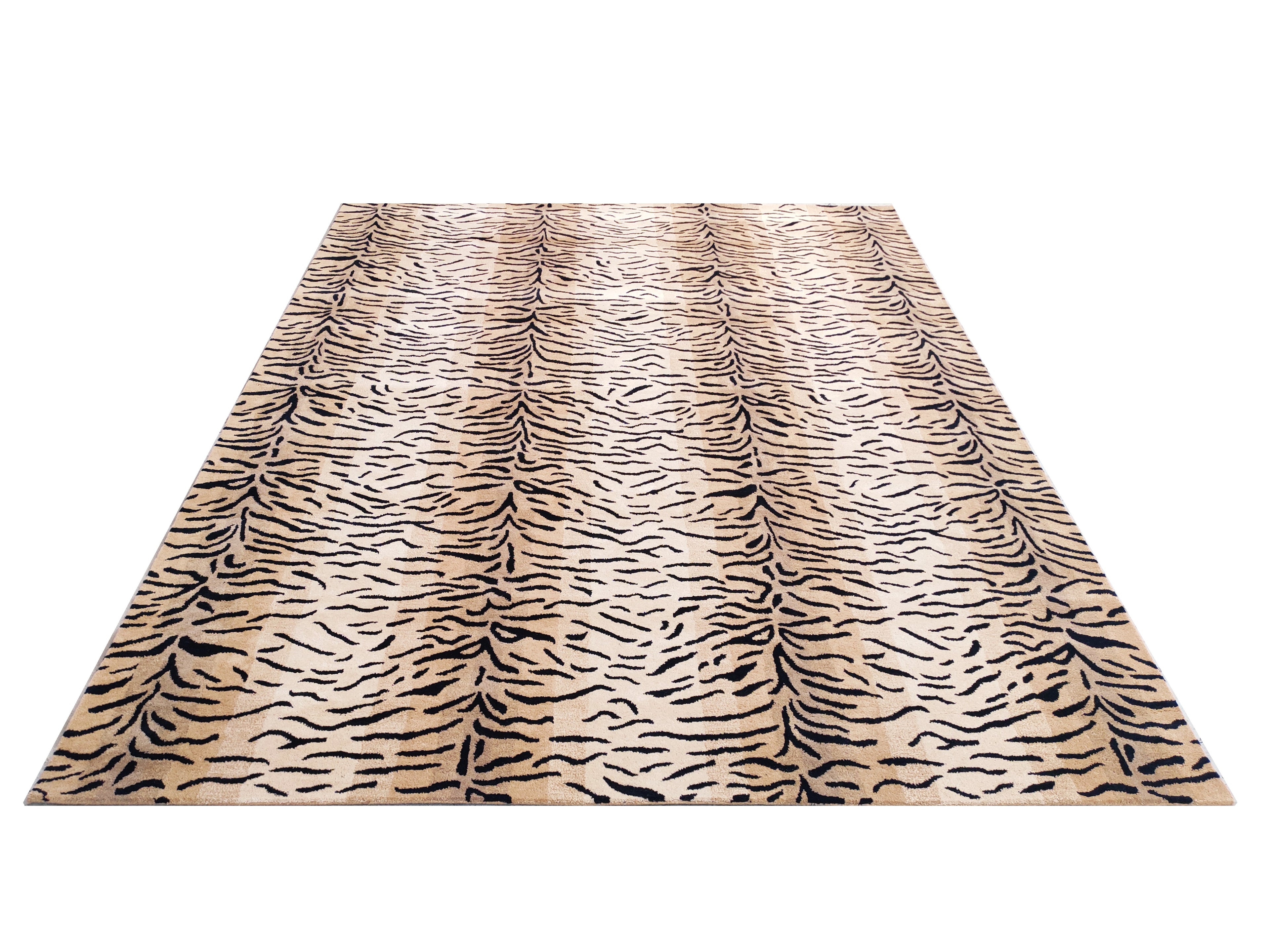 Lion Animal Sheersucker Hand Tufted Wool Rug Beige