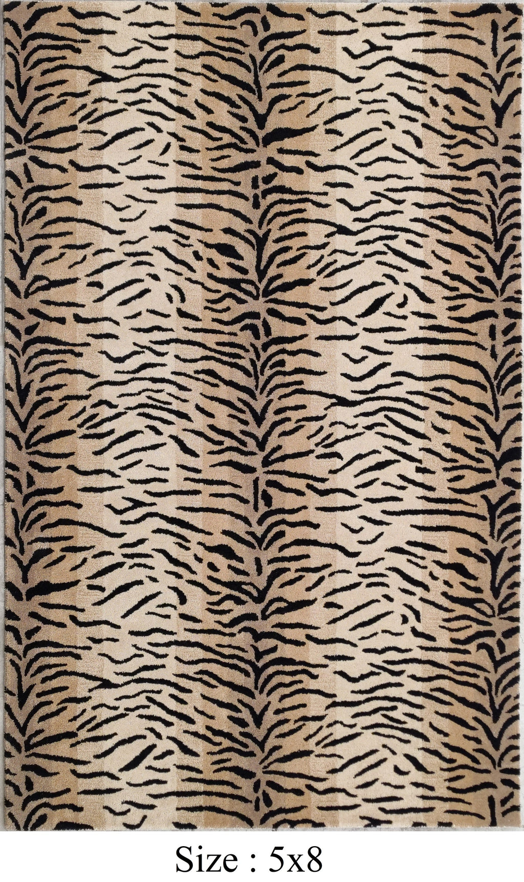 Lion Animal Sheersucker Hand Tufted Wool Rug Beige