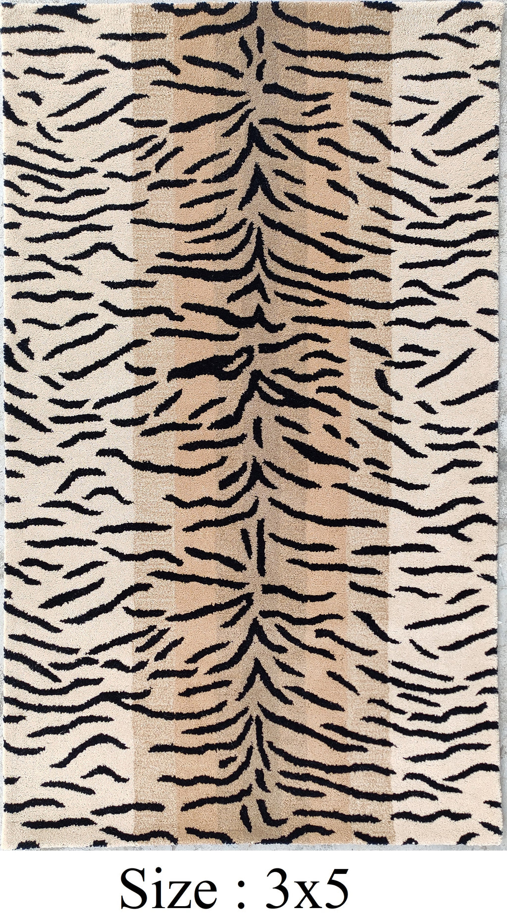 Lion Animal Sheersucker Hand Tufted Wool Rug Beige