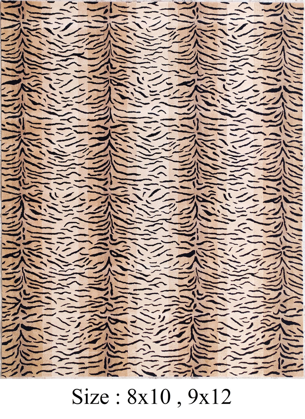 Lion Animal Sheersucker Hand Tufted Wool Rug Beige