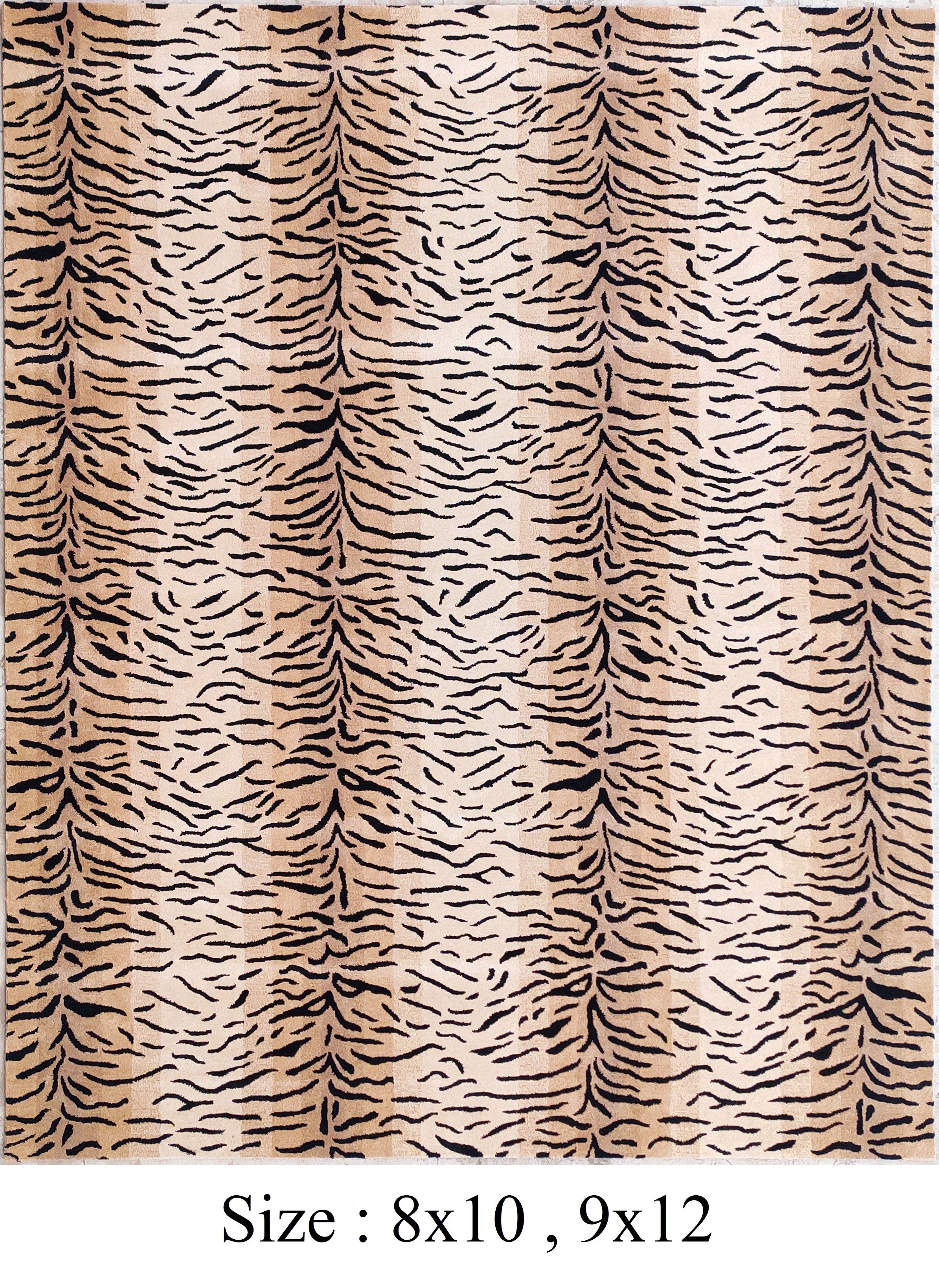 Lion Animal Sheersucker Hand Tufted Wool Rug Beige