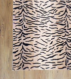 Lion Animal Sheersucker Hand Tufted Wool Rug Beige