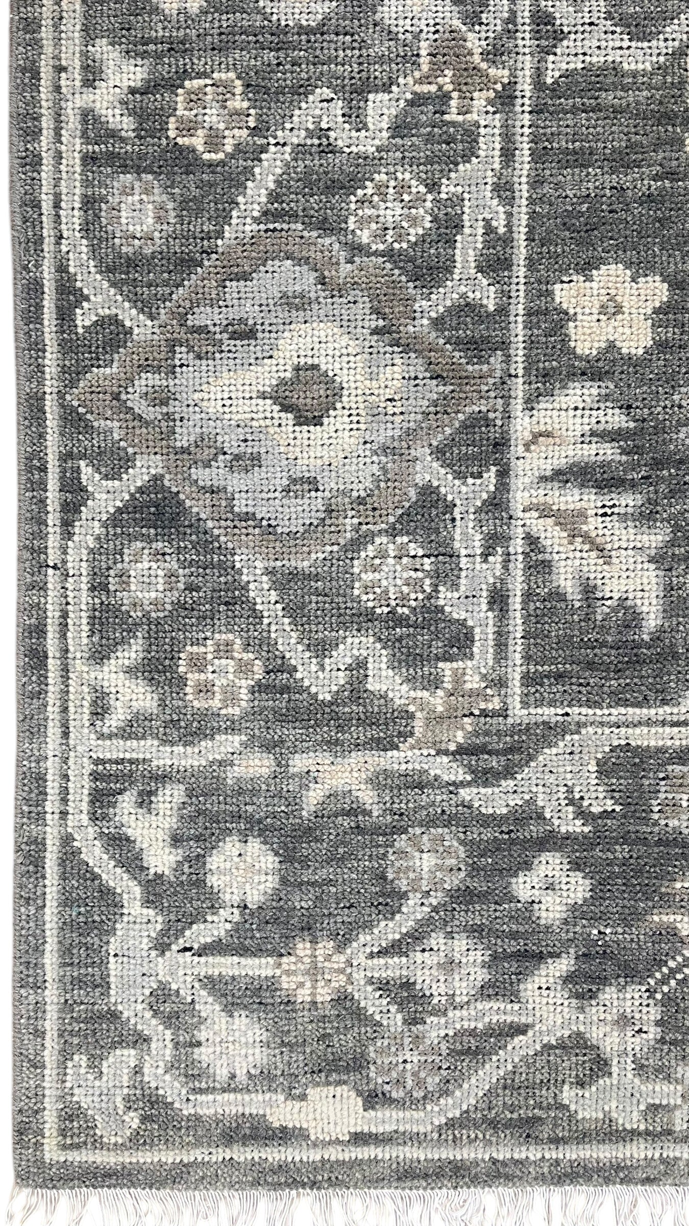 Logan Hand Knotted Wool Rug Charcoal