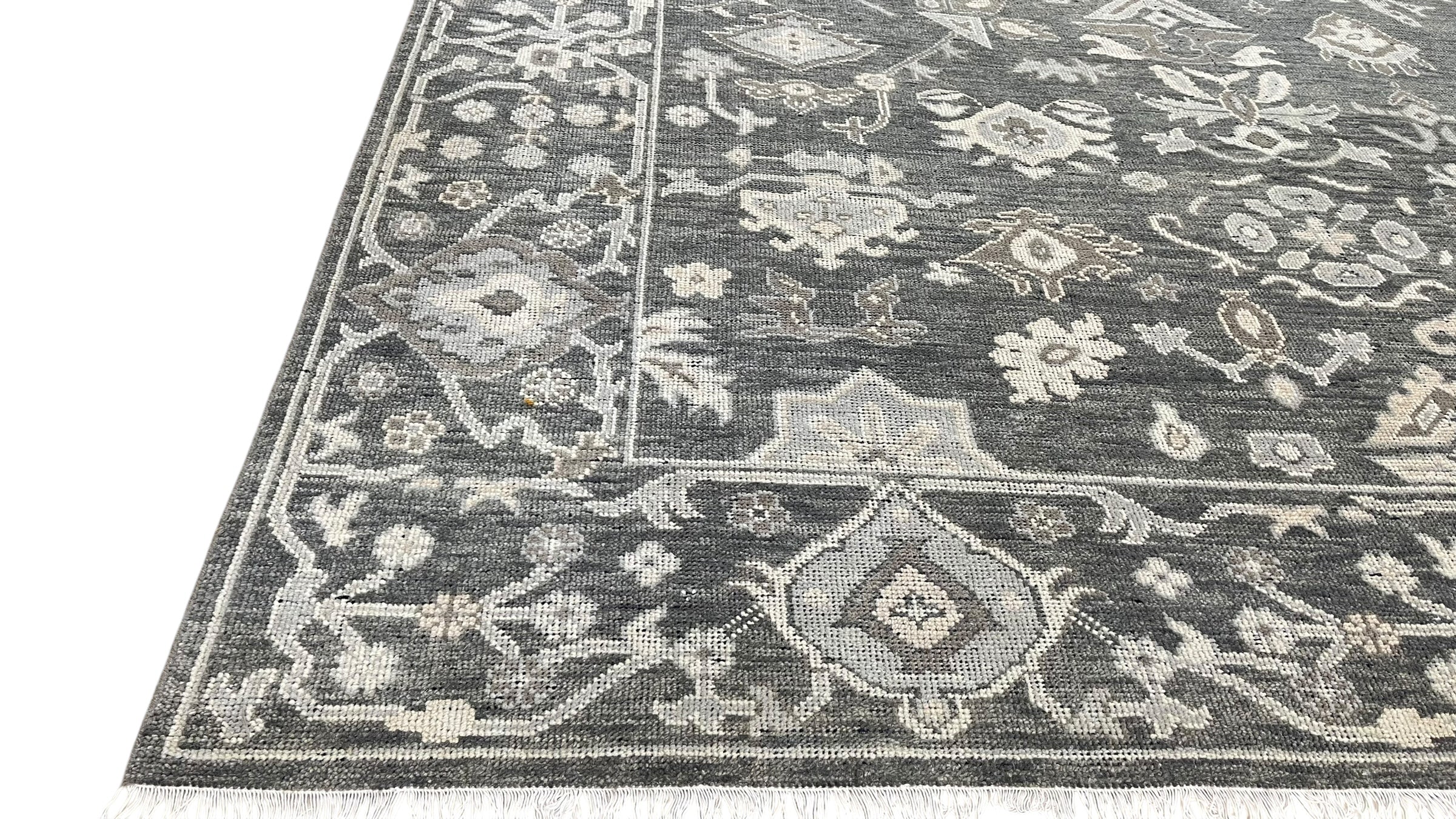 Logan Hand Knotted Wool Rug Charcoal