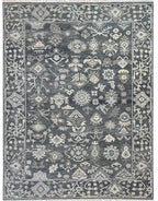 Logan Hand Knotted Wool Rug Charcoal