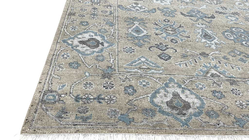 Logan Hand Knotted Wool Rug Sand Beige